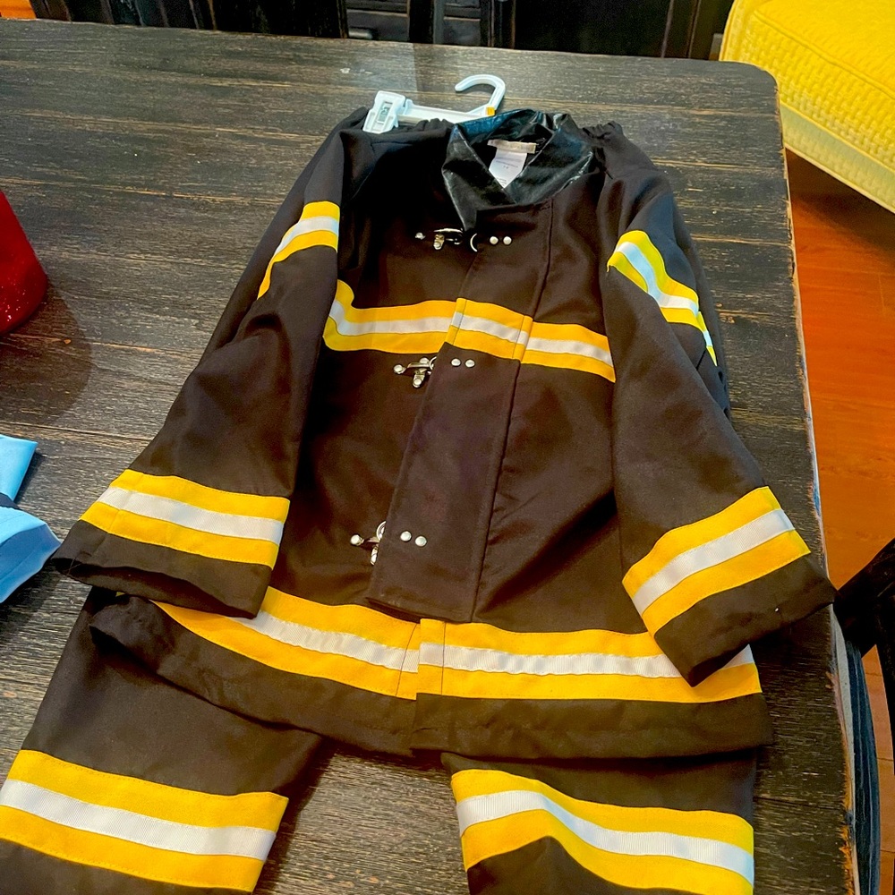 Kids firefighter costume.